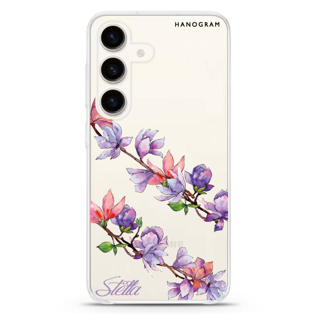 My Colour in Spring Samsung Galaxy S26/S25/S24 可加名字水晶透明保護殼正面展示