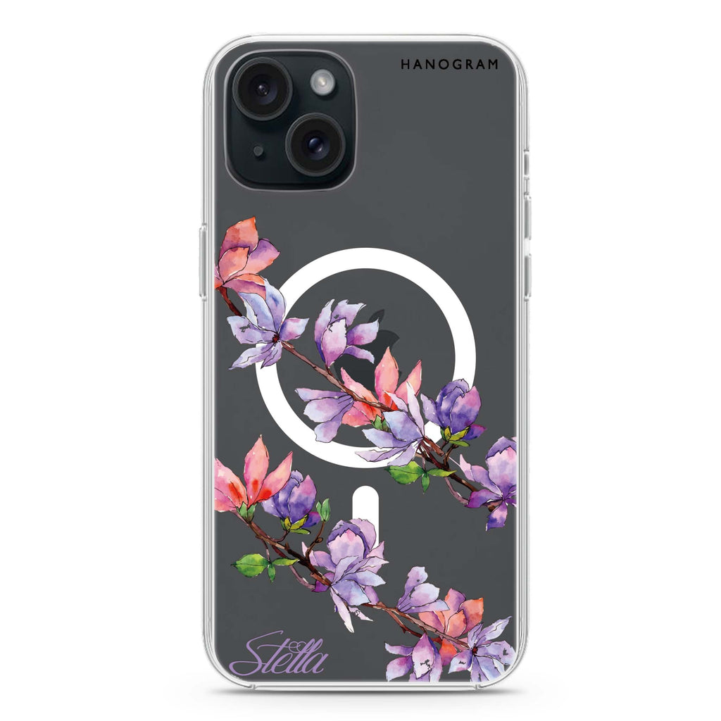 My Colour in Spring iPhone 15 Plus Magsafe 兼容水晶透明保護殼