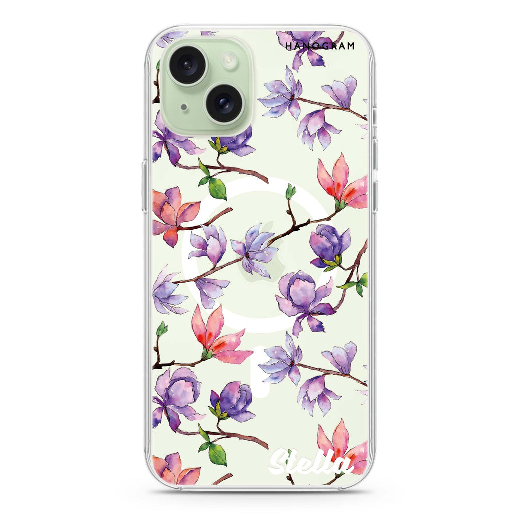 Colour In Spring iPhone 15 Plus Magsafe 兼容水晶透明保護殼