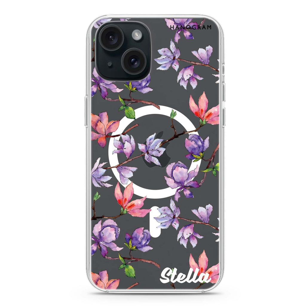 Colour In Spring iPhone 15 Magsafe 兼容水晶透明保護殼