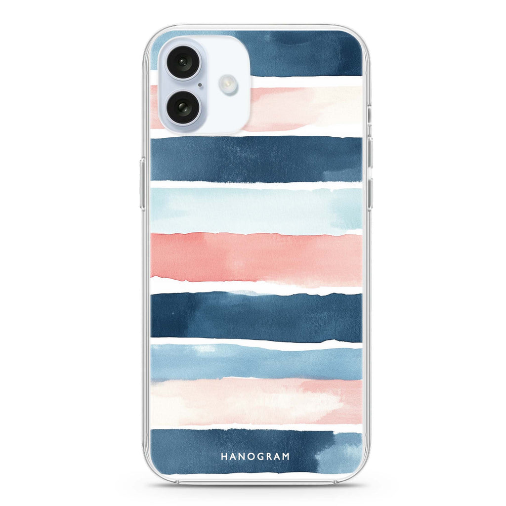 Seabreeze Stripes Magsafe 兼容水晶透明保護殼