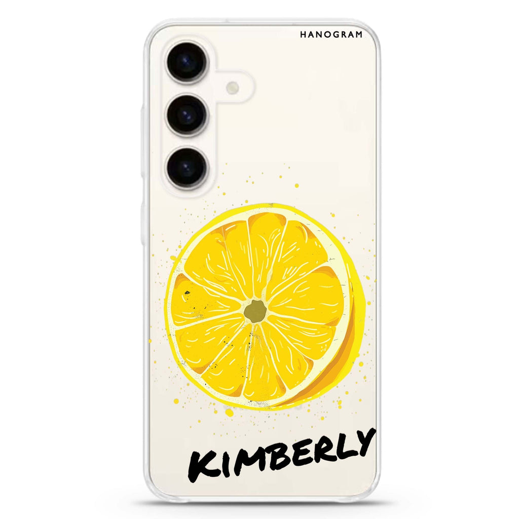 Zesty Zen Samsung Galaxy S26/S25/S24 可加名字水晶透明保護殼正面展示