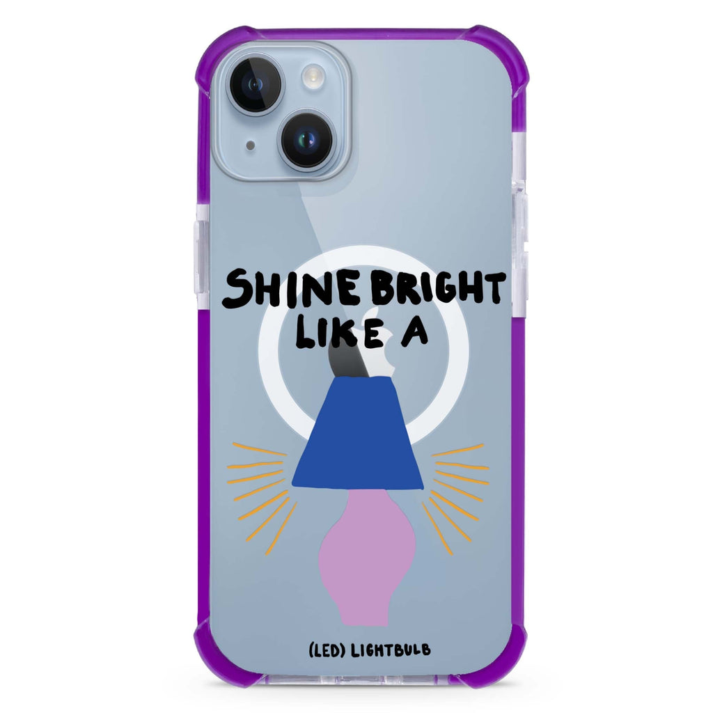 Shine Bright Like a LED iPhone 15 Plus Magsafe 兼容超強防摔保護殼