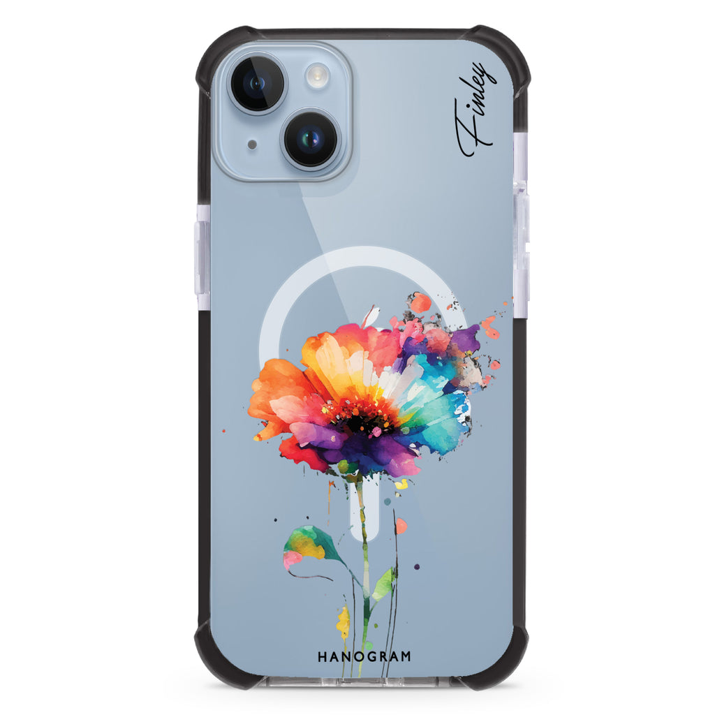 A Beautiful Watercolour Flower iPhone 15 Plus Magsafe 兼容超強防摔保護殼