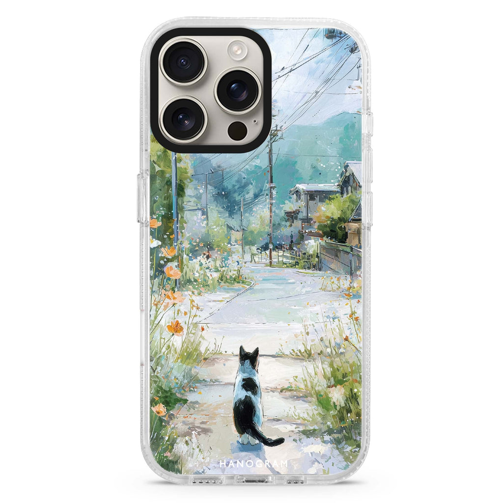 Sunny Day with a Cat Magsafe 兼容水晶透明保護殼