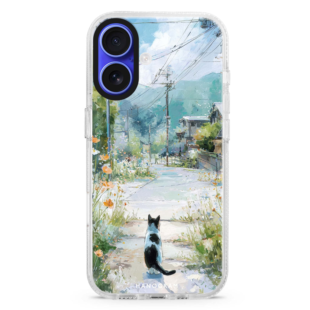 Sunny Day with a Cat Magsafe 兼容水晶透明保護殼