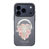 Skull Bull & Watercolor Flowers iPhone 17 Pro Max MagSafe 水晶透明保護殼 花卉圖案設計 可自訂名字 圖1