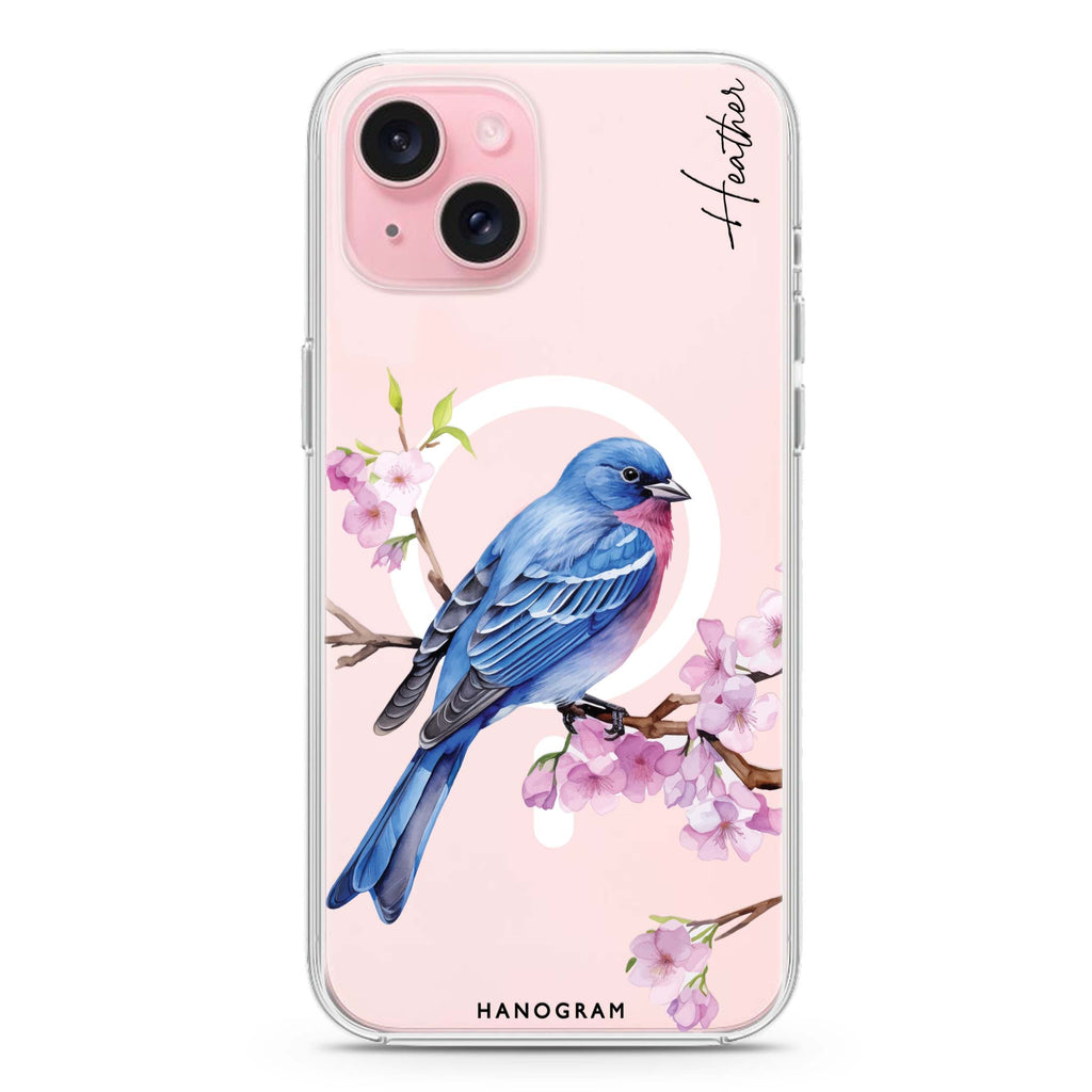 Indigo Serenade iPhone 15 Plus Magsafe 兼容水晶透明保護殼