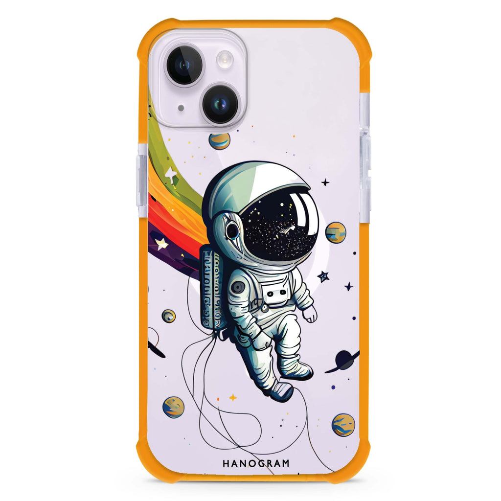 Astronaut in rainbow iPhone 15 Plus Magsafe 兼容超強防摔保護殼