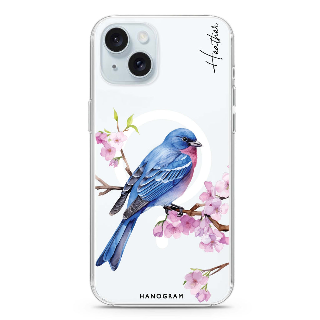 Indigo Serenade iPhone 15 Magsafe 兼容水晶透明保護殼