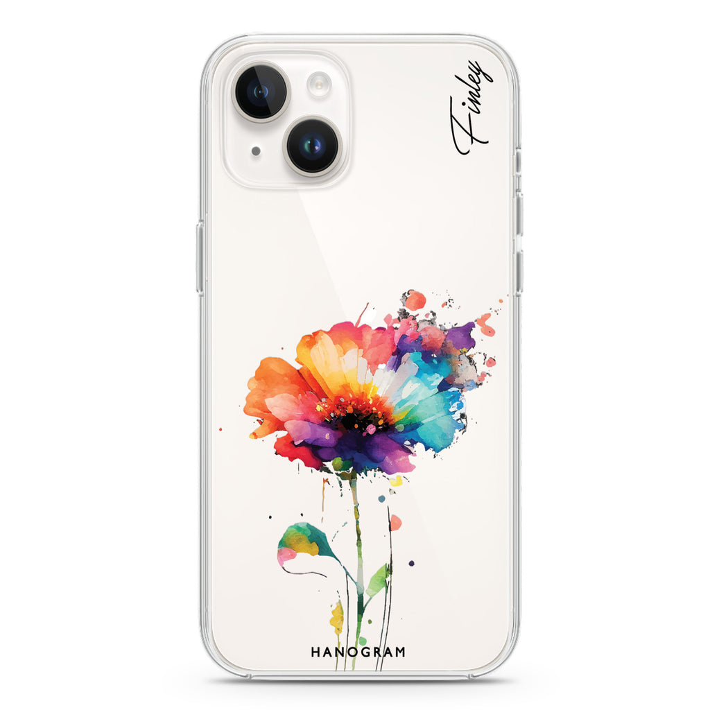 A Beautiful Watercolour Flower iPhone 14 水晶透明保護殼