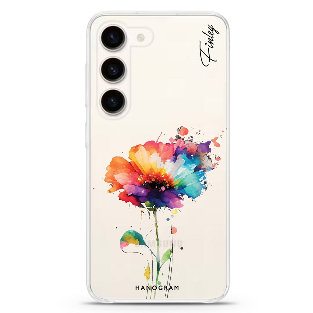 A Beautiful Watercolour Flower Samsung Galaxy 水晶透明保護殼