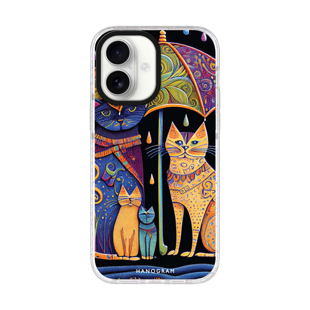 Raining Cat iPhone 17 水晶透明保護殼正面展示