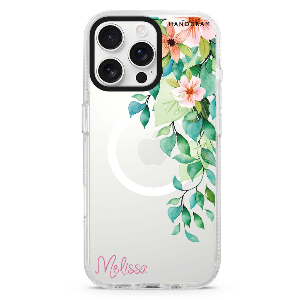 Secret Flower Magsafe 兼容水晶透明保護殼