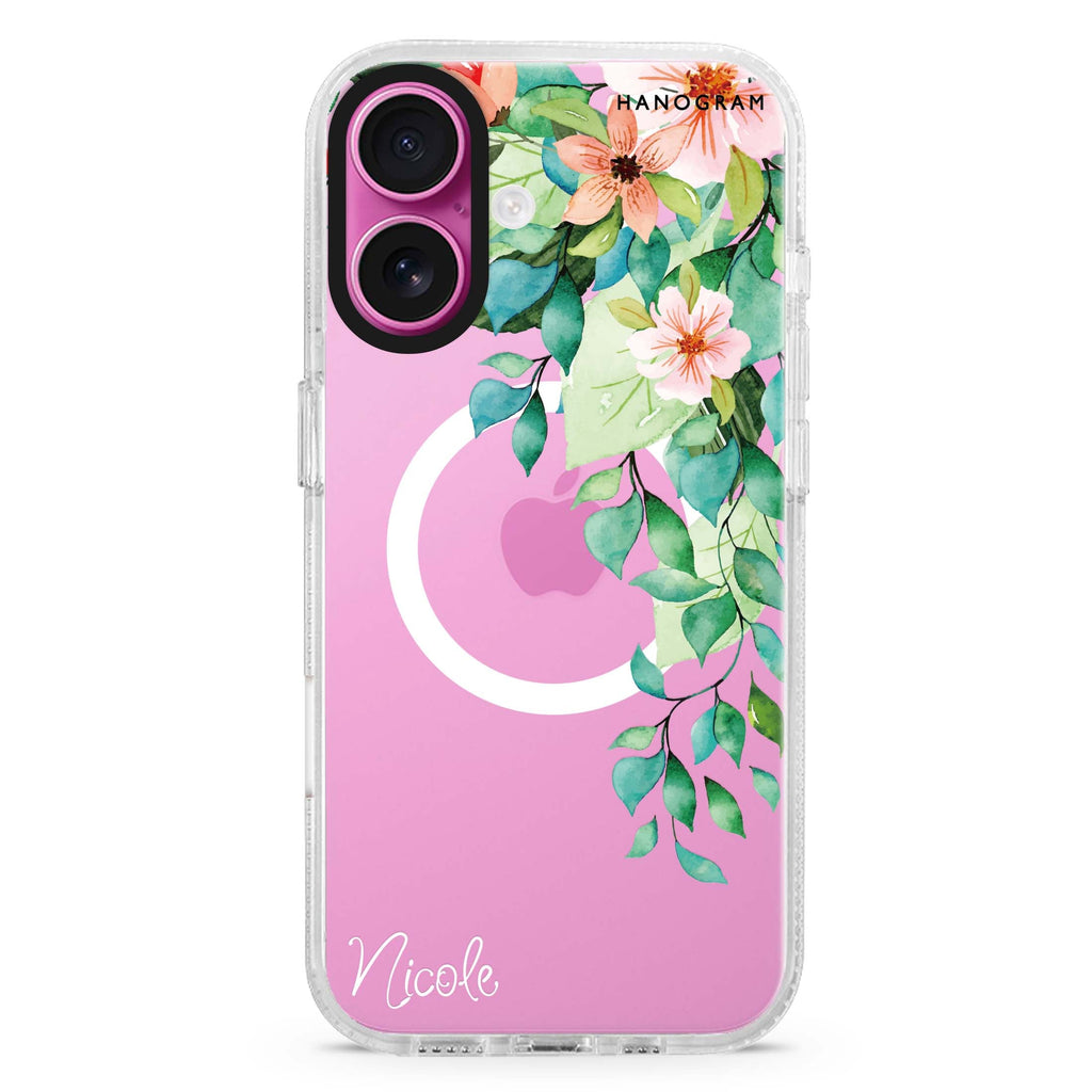 Secret Flower Magsafe 兼容水晶透明保護殼