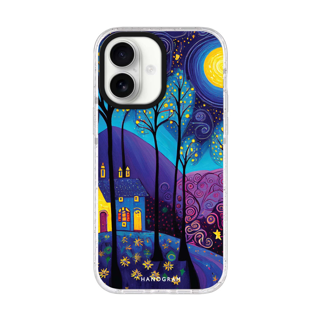 A night iPhone 17 水晶透明保護殼正面展示