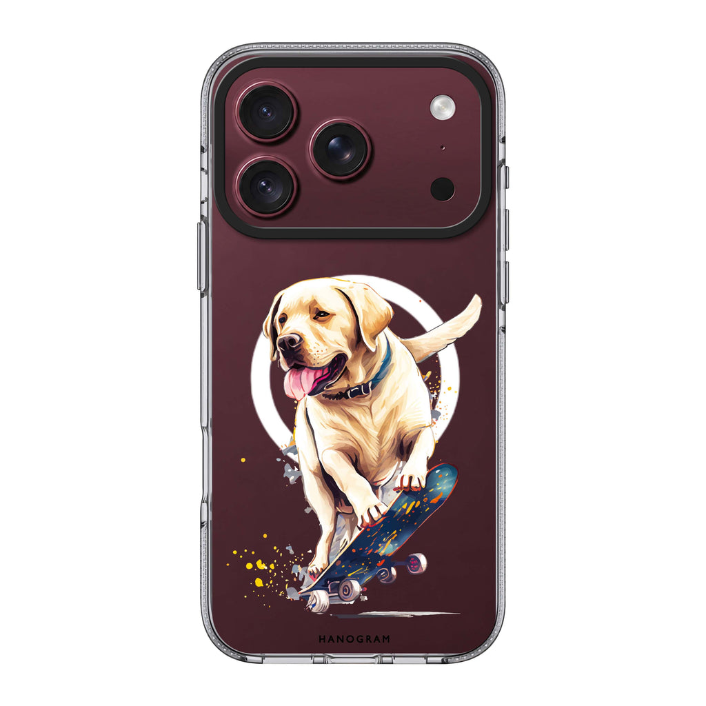 Dog on skateboard 水晶透明保護殼