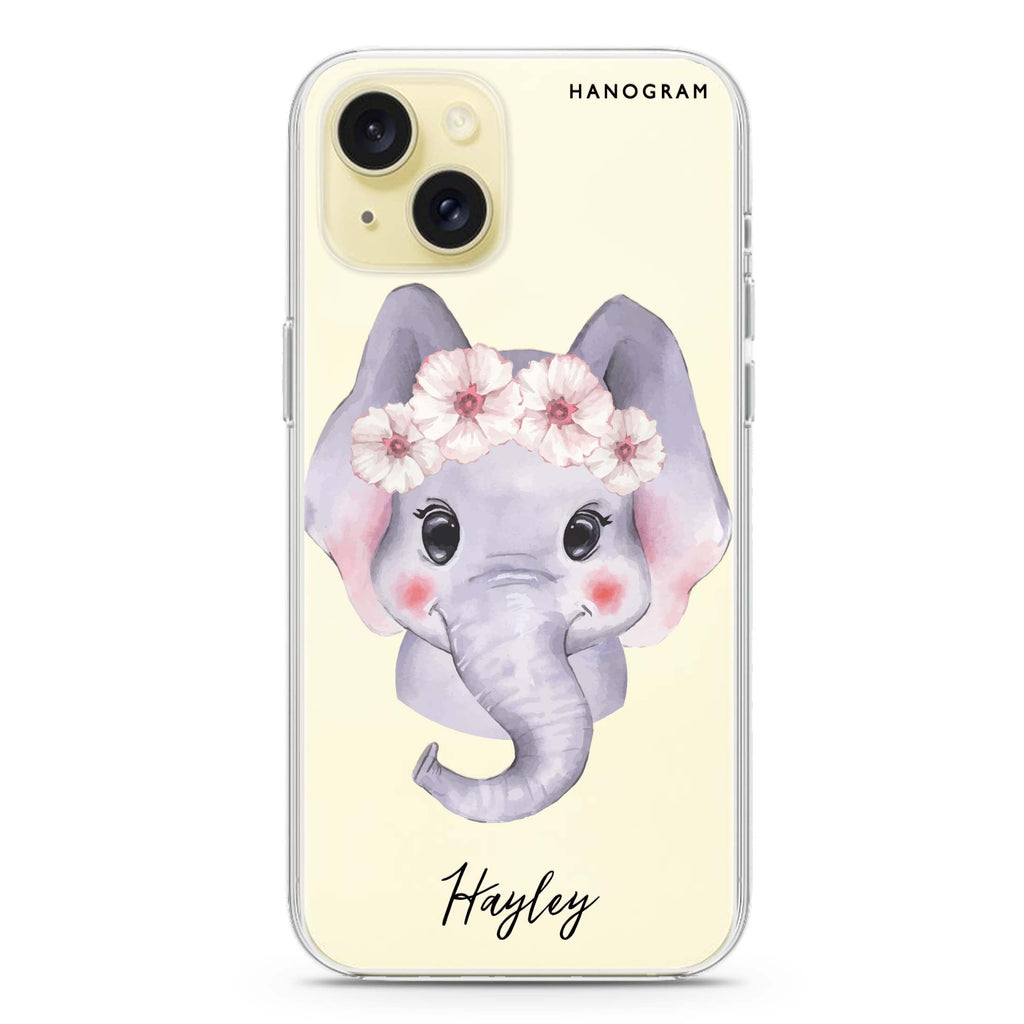 Baby Elephant iPhone 15 plus 水晶透明保護殼