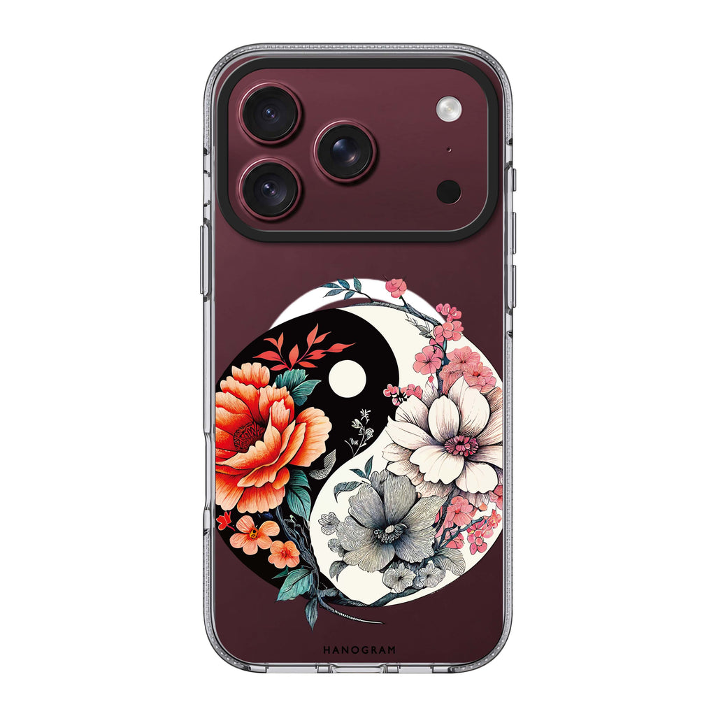 Floral & Tai Chi 水晶透明保護殼