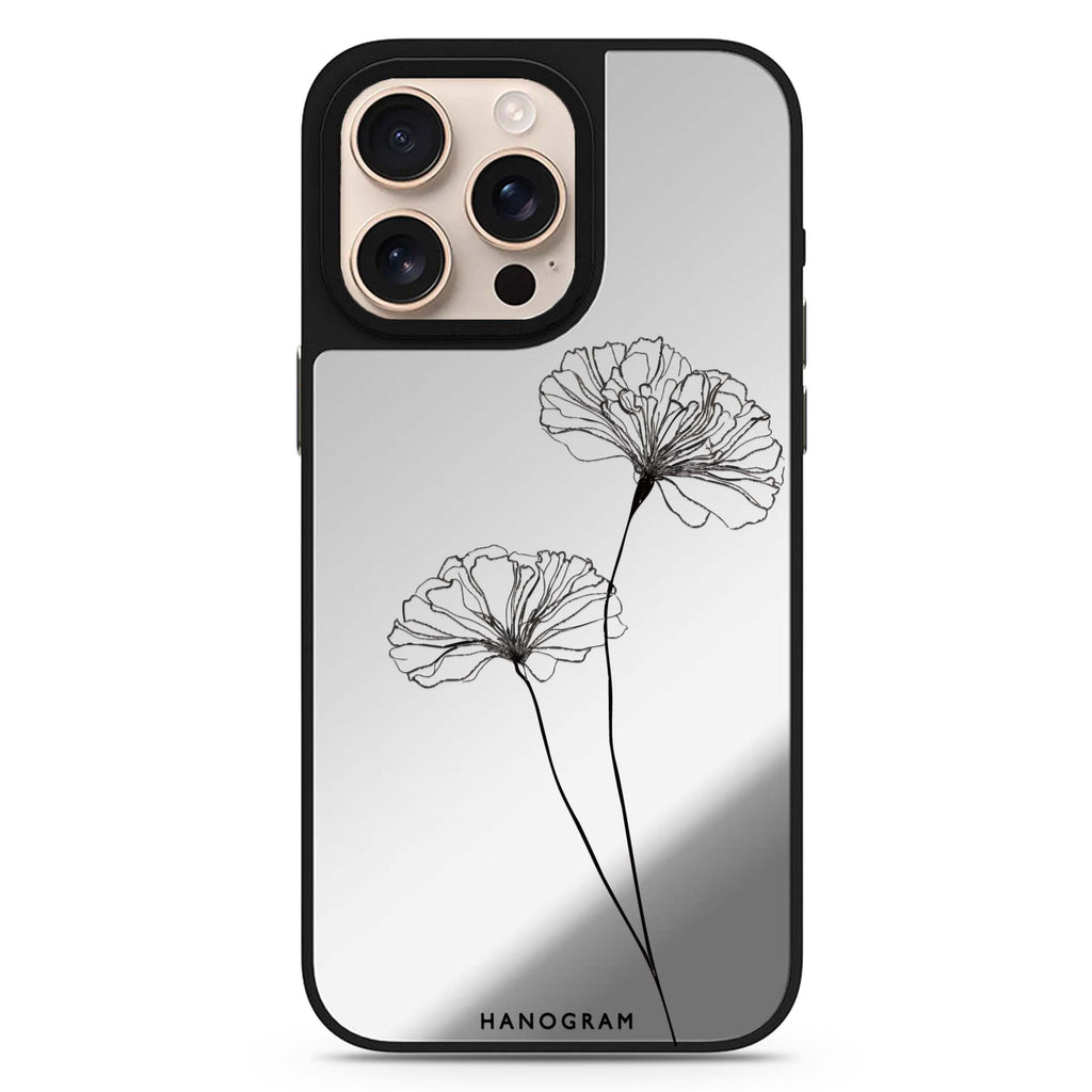 Sketch Flowers 鏡面手機殼