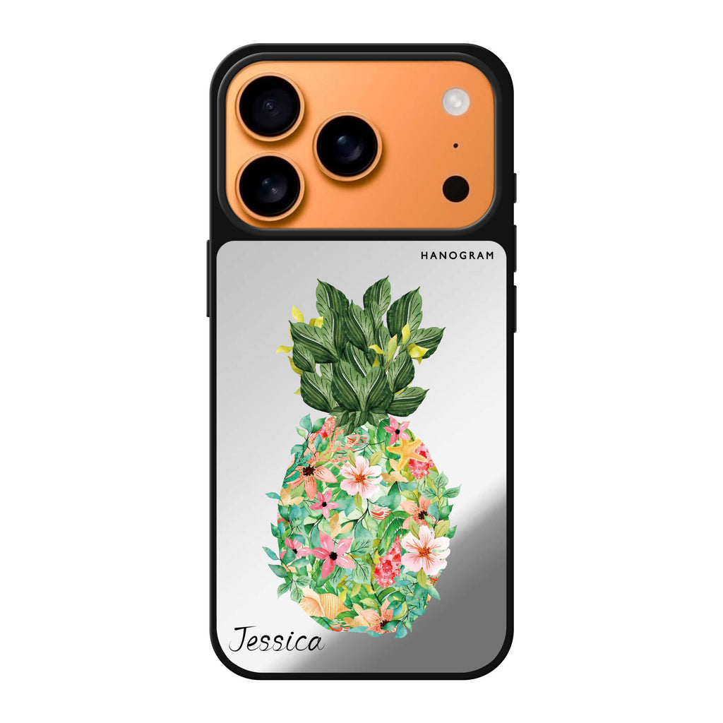 Floral Pineapple 花卉 iPhone 17 Pro Max 鏡面手機殼主圖