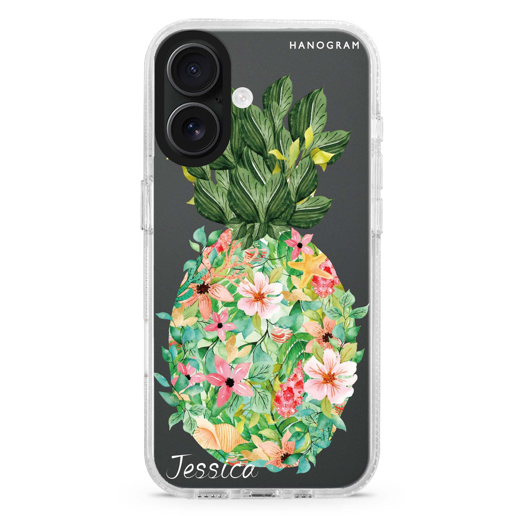 Floral Pineapple 水晶透明保護殼