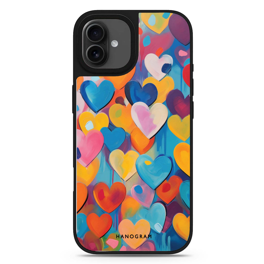 Heartflow Elegance iPhone 17 愛心鏡面手機殼 主圖設計