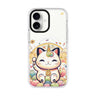 Cute Lucky Cat iPhone 17 水晶透明保護殼正面展示