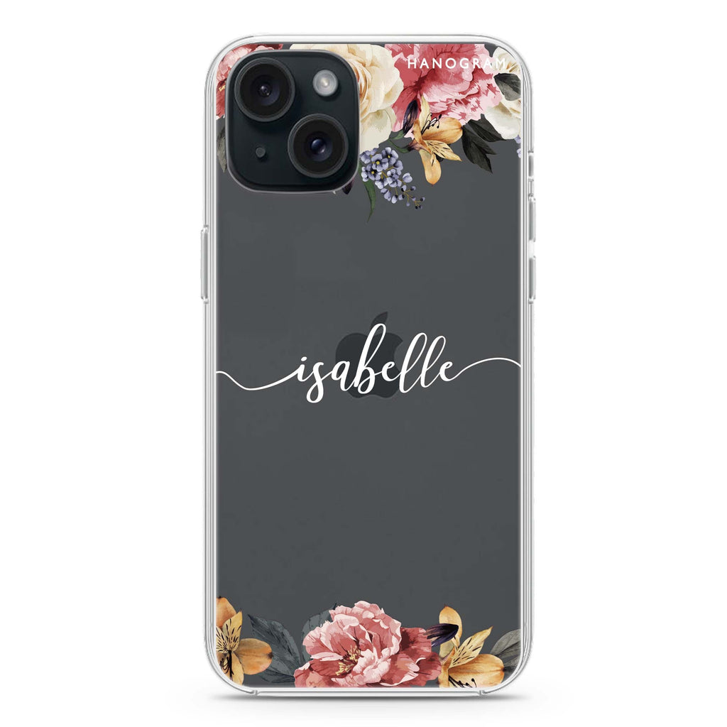 Art of Classic Floral iPhone 15 plus 水晶透明保護殼