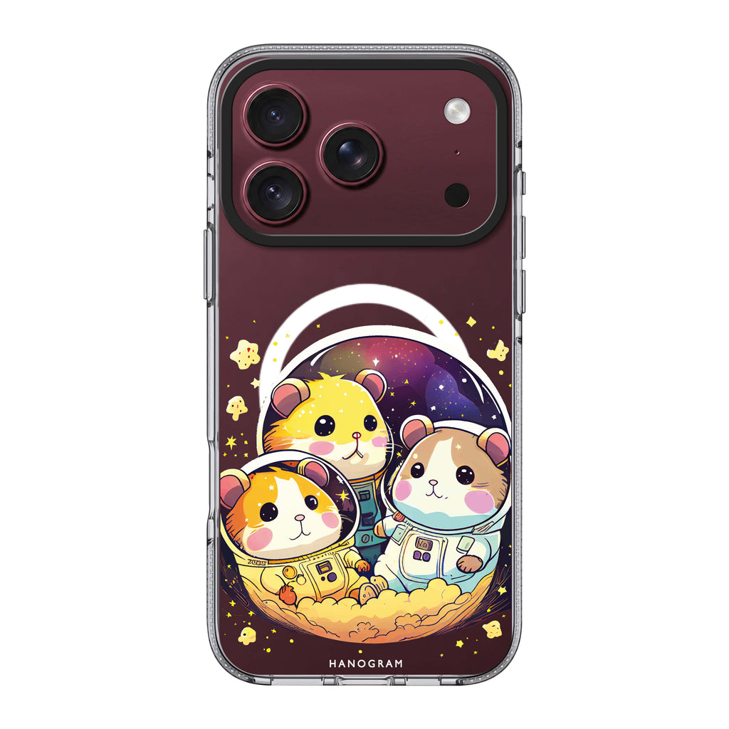 Cute space squirrels 水晶透明保護殼
