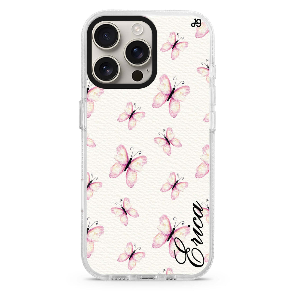 Vintage Butterfly iPhone 16 Pro & 16 Pro Max Case - Personalized and Stylish Protection