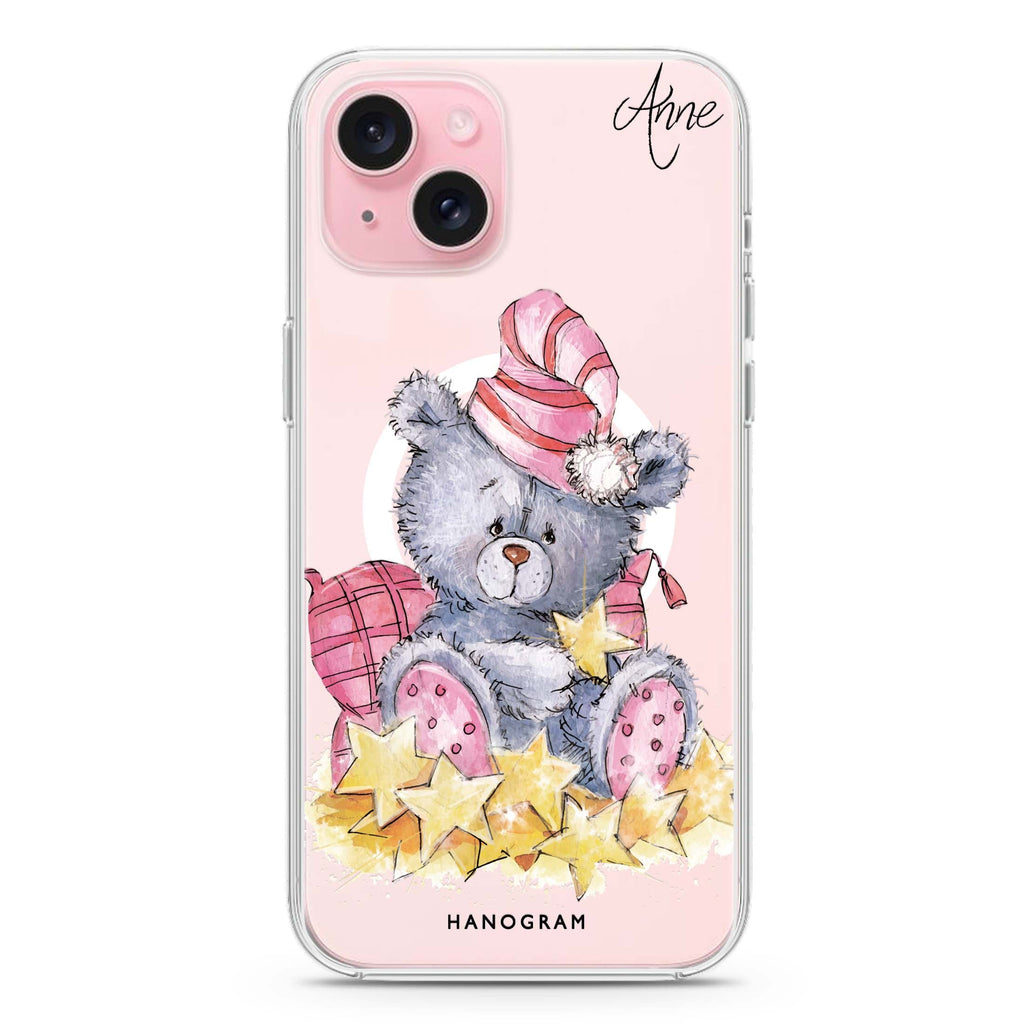 Star Bear iPhone 15 Magsafe 兼容水晶透明保護殼