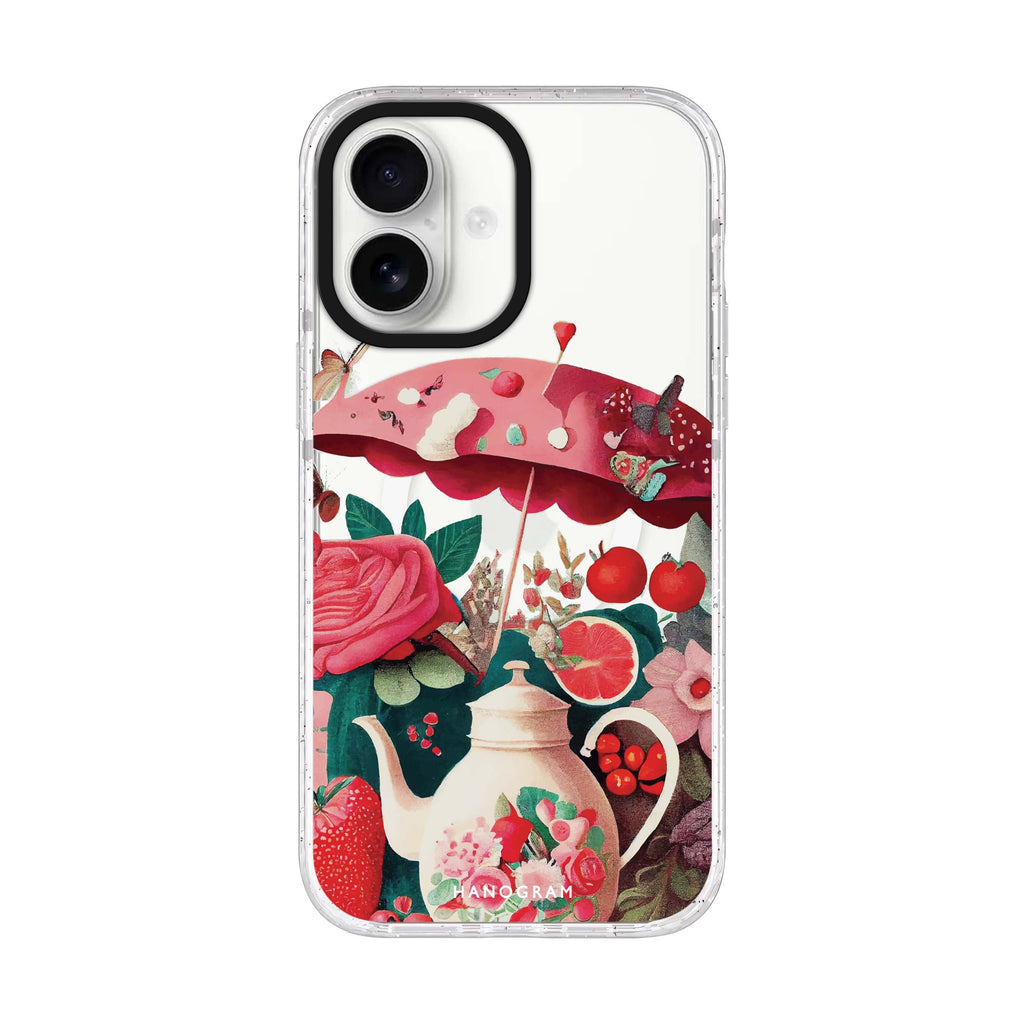 Tea Time iPhone 17 水晶透明保護殼正面展示