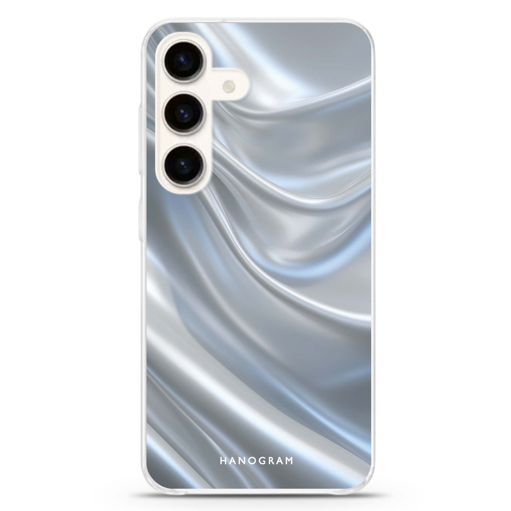 Silver Silk Samsung Galaxy S26/S25/S24 水晶透明保護殼正面展示