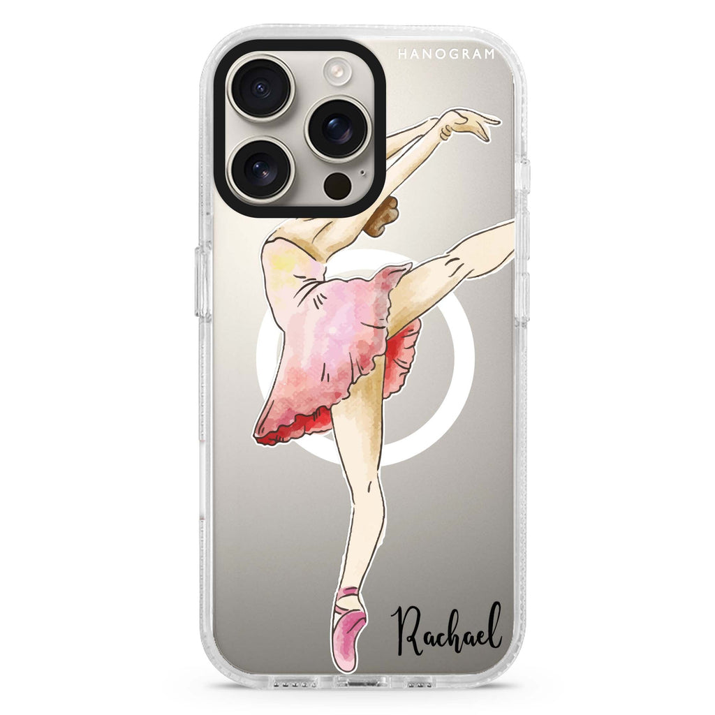Ballet Girl Magsafe 兼容水晶透明保護殼