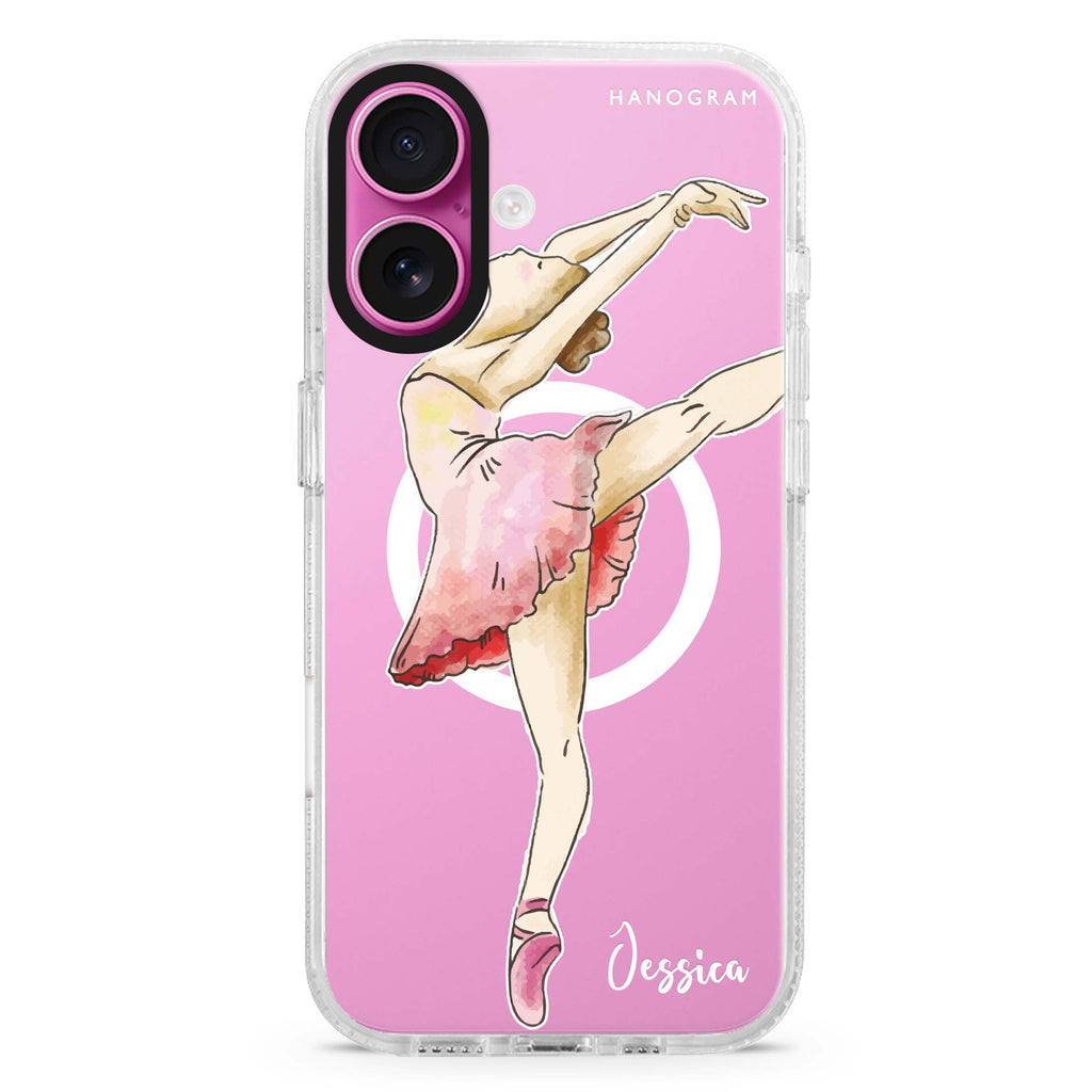 Ballet Girl Magsafe 兼容水晶透明保護殼