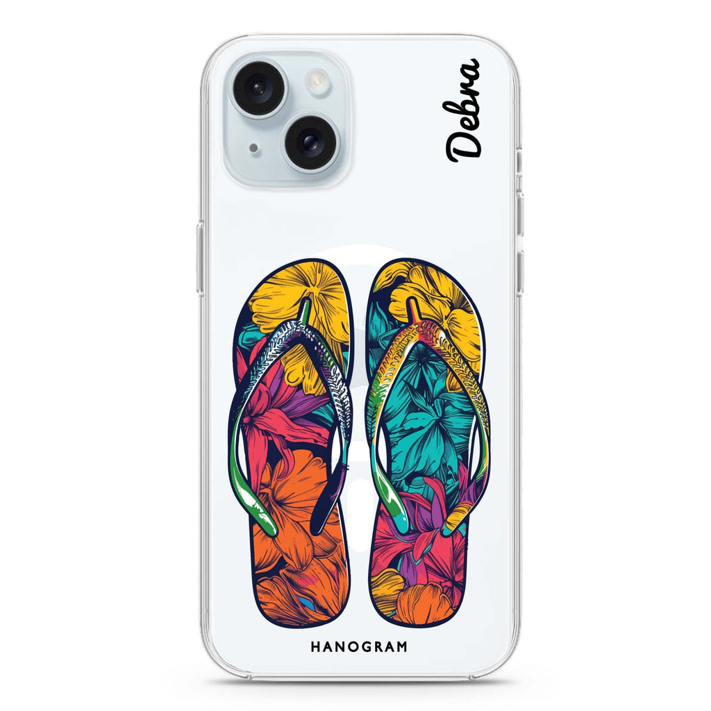 Beach Walkers iPhone 15 Magsafe 兼容水晶透明保護殼