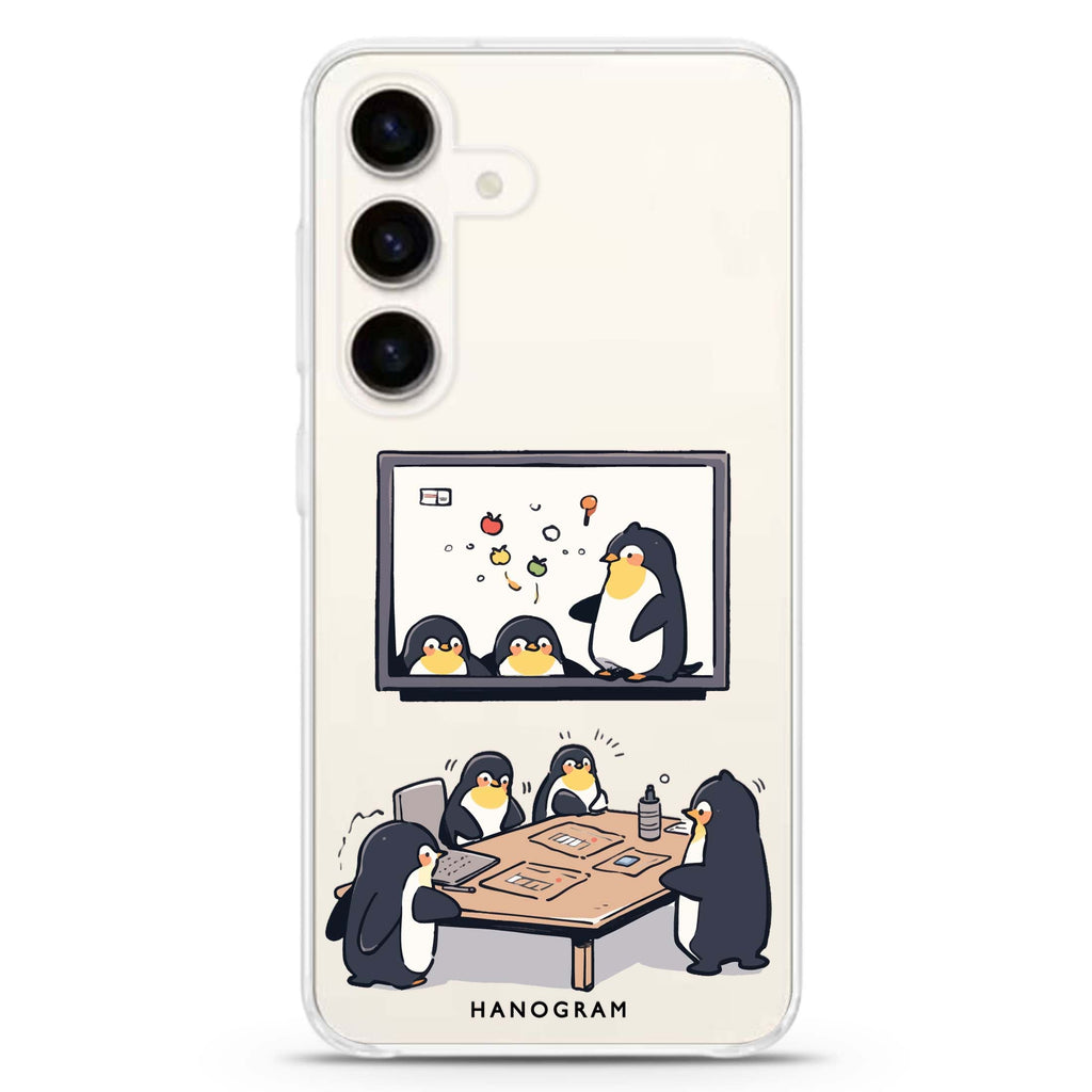 Penguin Presentation Samsung Galaxy S26/S25/S24 水晶透明保護殼正面展示