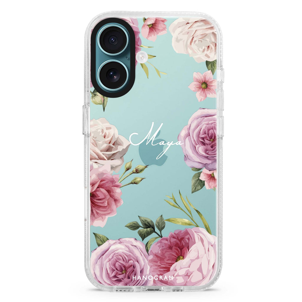 Beautiful Pretty Floral 水晶透明保護殼