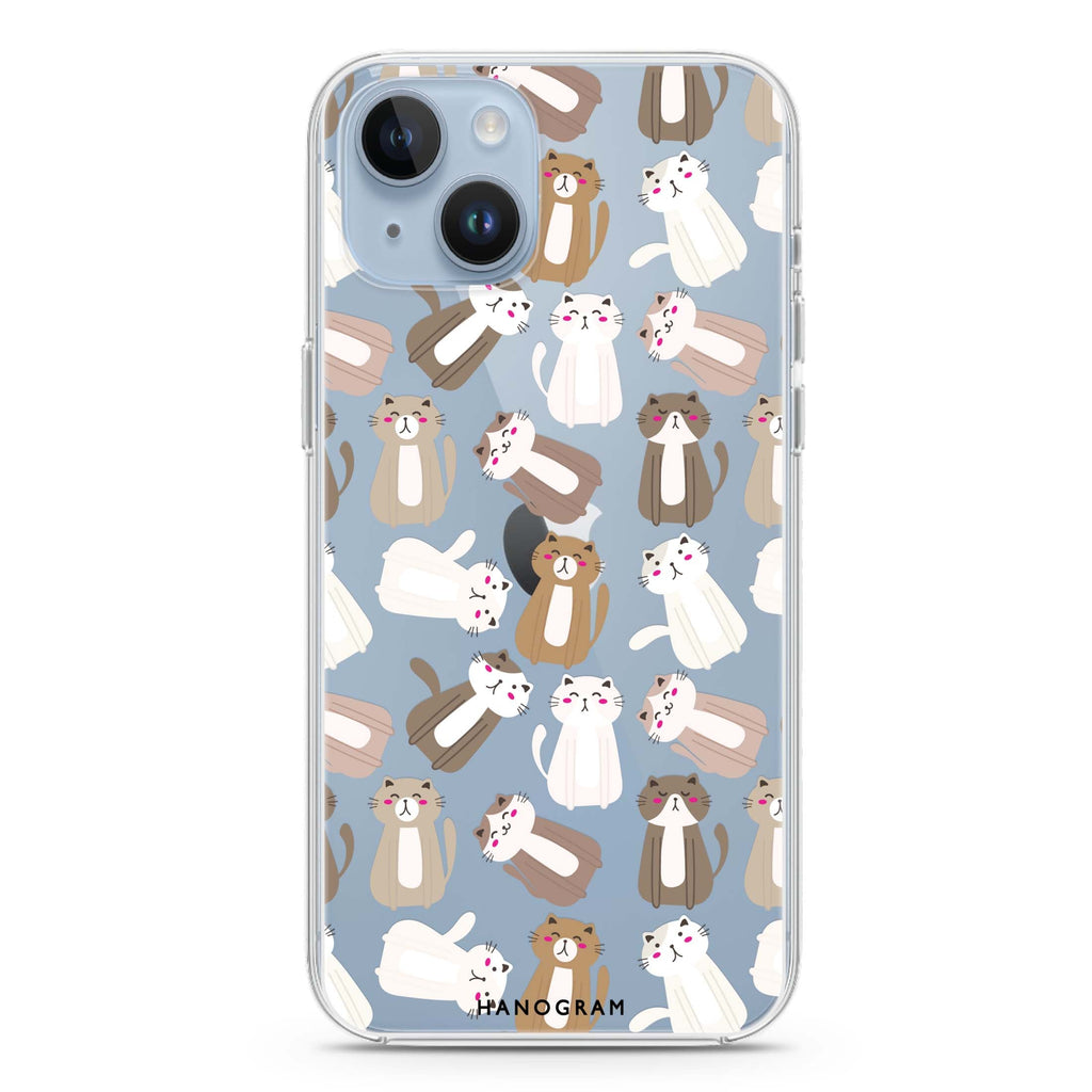 PurrPattern Perfection iPhone 14 Plus 水晶透明保護殼