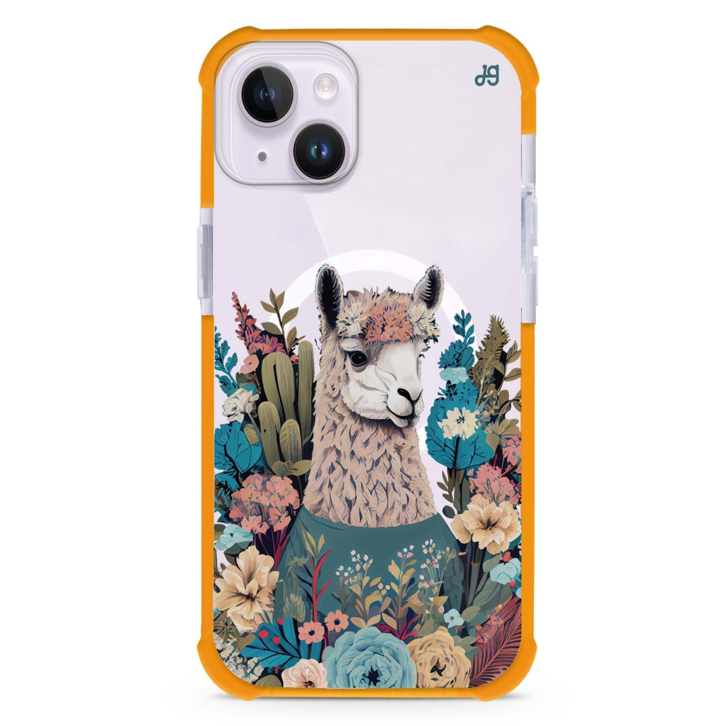 Lama in the garden iPhone 15 Plus Magsafe 兼容超強防摔保護殼