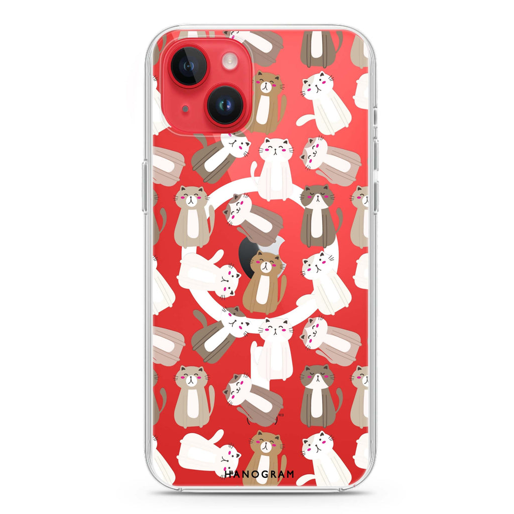 PurrPattern Perfection iPhone 14 Magsafe 兼容水晶透明保護殼