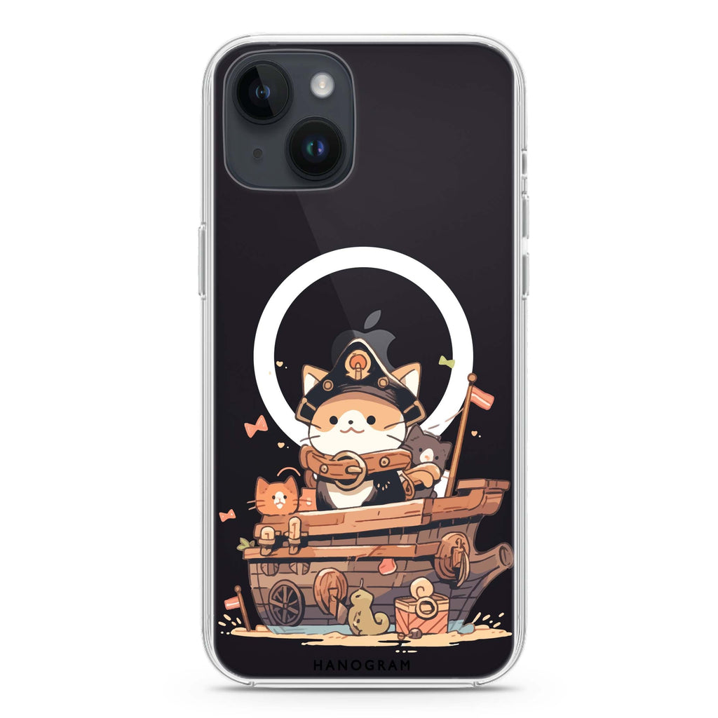 Buccaneer Kitty iPhone 14 Magsafe 兼容水晶透明保護殼