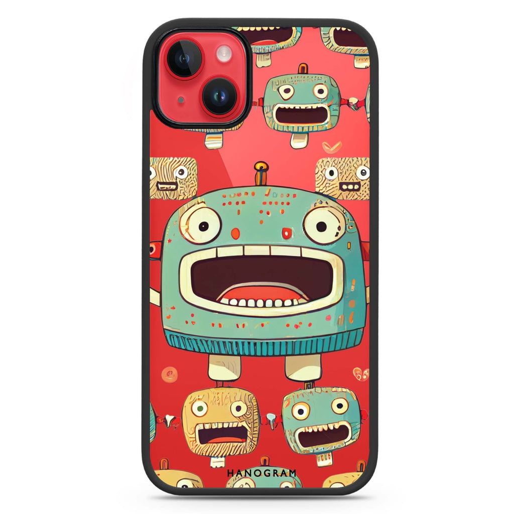 Cute robots iPhone 15 Plus 防衝擊保護殼