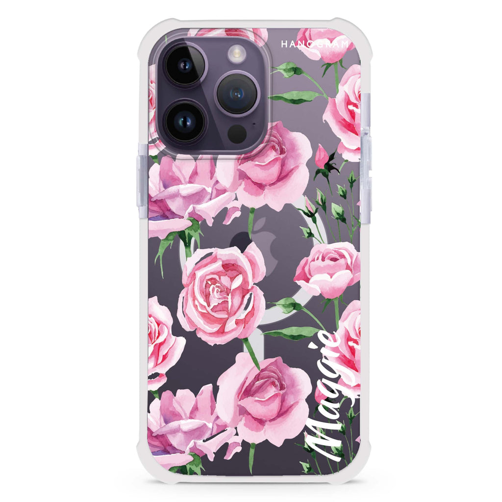 Pink Rose iPhone Magsafe 兼容超強防摔保護殼