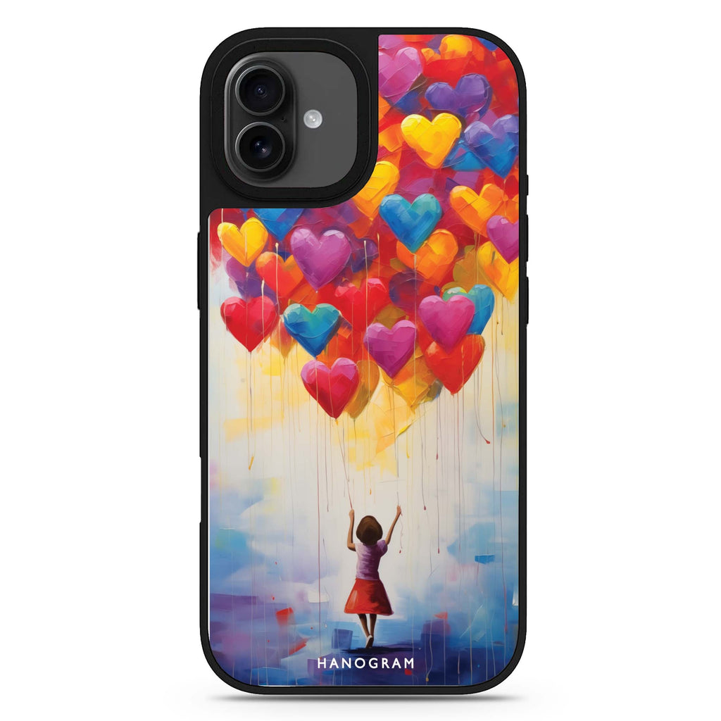 Melting Love iPhone 17 愛心鏡面手機殼 主圖設計