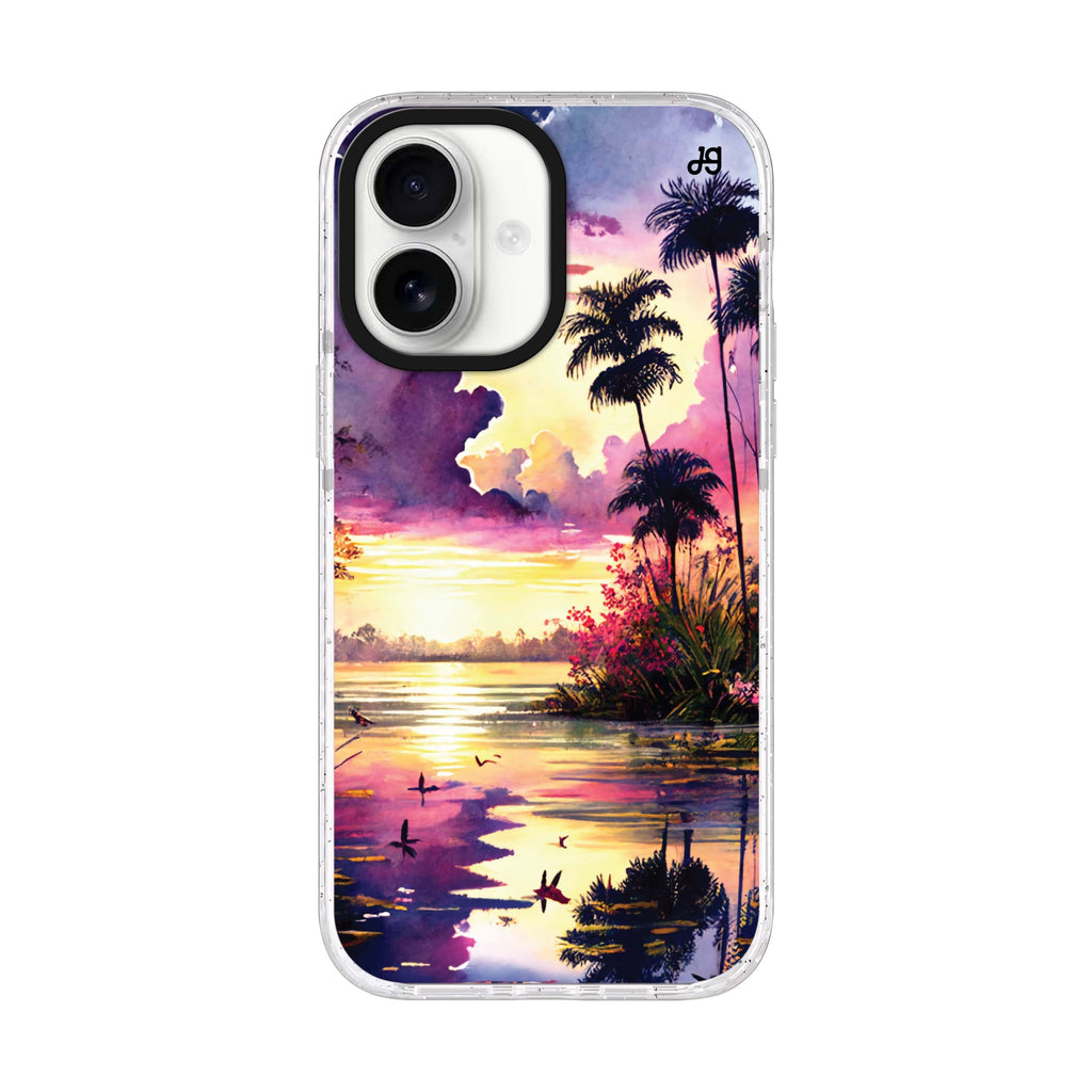 Tropical rainforest iPhone 17 水晶透明保護殼正面展示