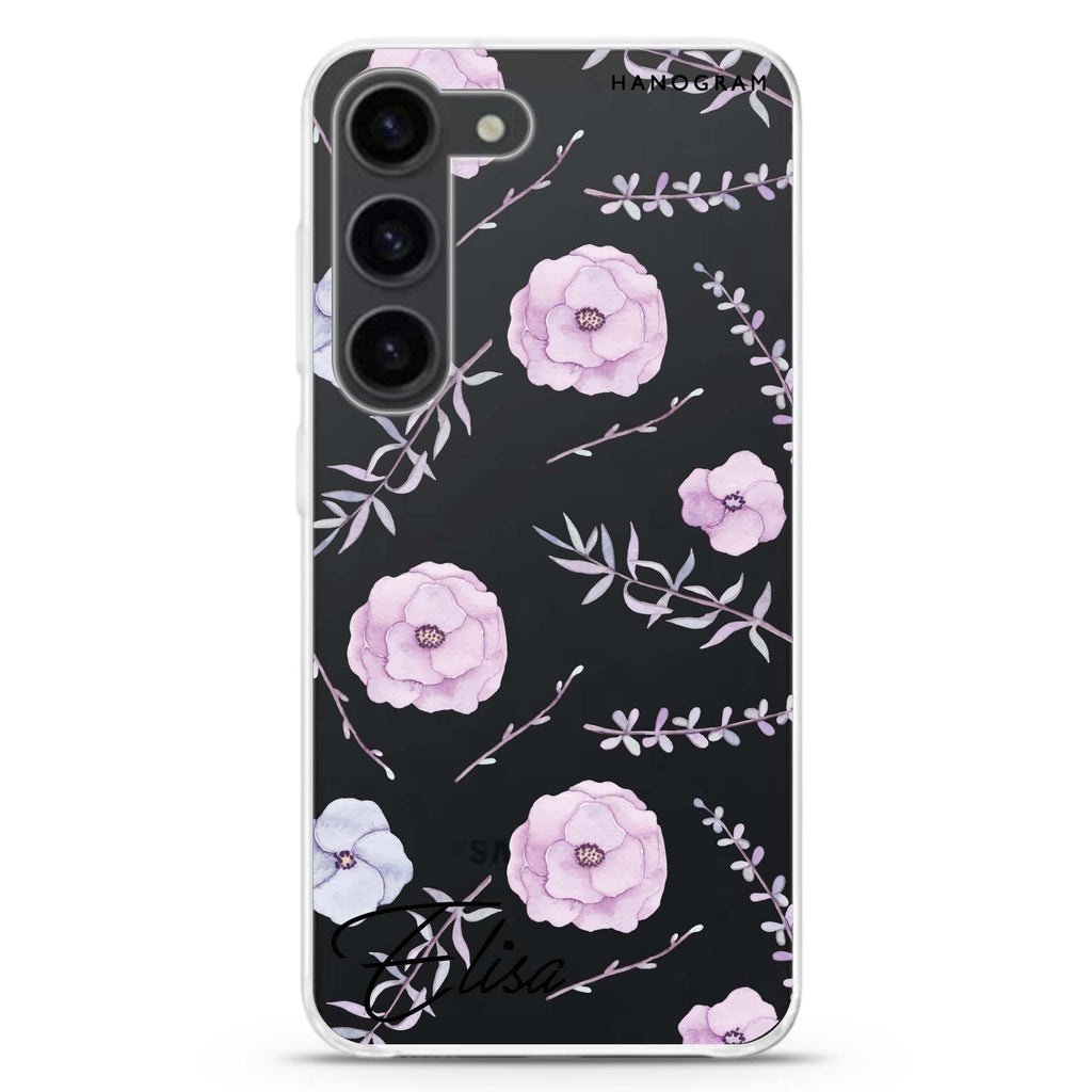 Vibrant Floral Samsung Galaxy 水晶透明保護殼