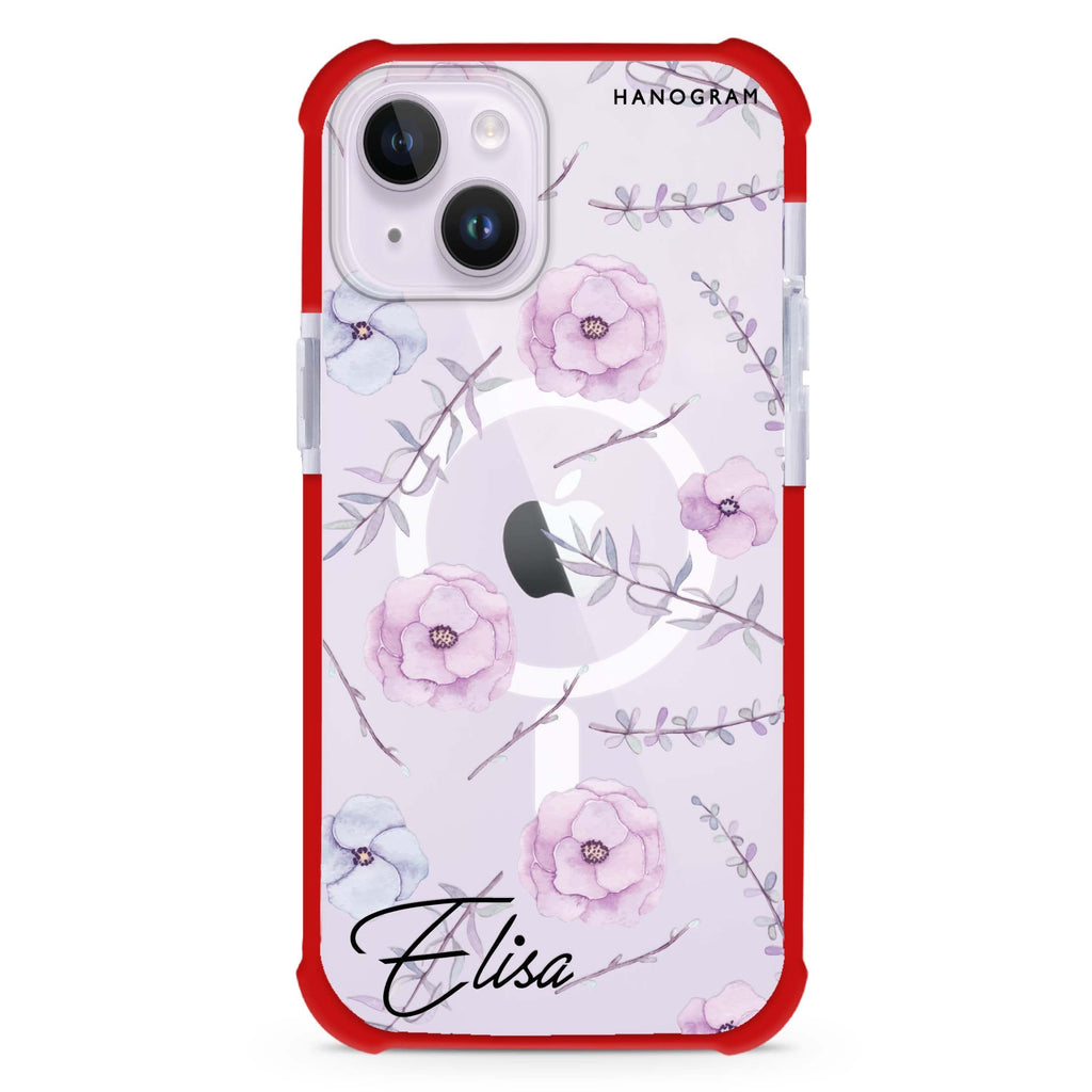 Vibrant Floral iPhone 15 Plus Magsafe 兼容超強防摔保護殼