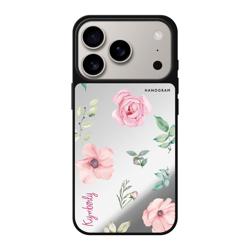 Rose Flower 粉紅色花卉 iPhone 17 Pro Max 鏡面手機殼主圖